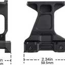 2.91" Centerline Red Dot Riser Mount, Tactical Picatinny Rail Riser Scope Mount for T1 T2 Optic Sight, Fit for 20mm Picatinny Rail