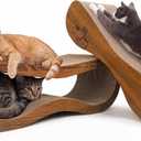 Cat Scratcher 2 in 1 Scratchers for Indoor Cats Scratching Board Cardboard, Horizontal Corrugated Scratch Pad for Cats as Beds & Furniture Reversible Sofa Scratch