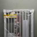Cumbor 29.7-46" Baby Gate for Stairs, Toddler Safety Essentials for The House, Auto Close Dog Gate for Doorways, Mom's Choice Awards Winner-Easy Install Pressure Mounted Pet Gates for Dogs, White
