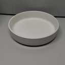 E-far Pasta Bowls Set of 6, 35oz Large Salad Bowl Plate for Dinner Serving Soup, Wide & Shallow Ceramic Stoneware Pasta Plates, Microwave & Dishwasher Safe, Textured Stripes & Speckled White, 8