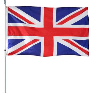British (UK) Union Jack Flag 3x5 Outdoor- 100% Druable Polyester United Kingdom England Flags Banner with 2 Brass Grommets Vibrant Colors Britain National Flag
