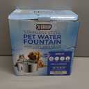 Dog Water Fountain Bundle, 7L Stainless Steel Large Dog Water Fountain | Double Faucet Design for Multiple Pets - Triple Filtration, Ultra Quiet Water Fountain | Includes Accessories and 3 Filters