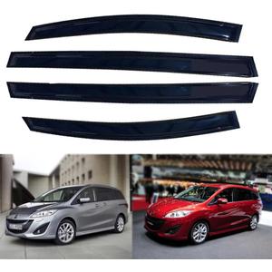 4PCS Rain Guards Side Window Visor Vent Outside Mount Fits for Mazda 5 2006-2015 for Mazda Car Accessories 4 Rain Guards
