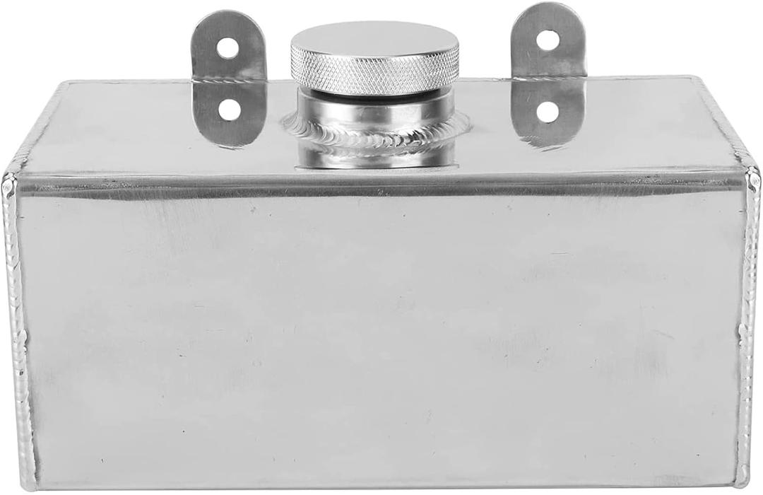 Windscreen Washer Bottle, Universal 2L Aluminum Washer Fluid Reservoir Easy Installation Polished Intercooler Spray Tank Car Parts