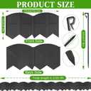20Ft Black Garden Edging Border 6 Inch Tall Landscape Edging with 20Pcs 7.8in Height Garden Stakes Decorative Edging for Landscaping Flower Bed Edging Borders Lawn Edging