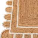 Scallop Jute with White Border (3X5 Feet)