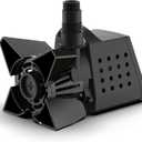 3500GPH Pond Pump - 200W Submersible Water Pump with Barrier Bag, Ultra Quiet Aquarium Pump with 33FT Power Cord for Pond, Waterfall, Fish Tank, Statuary, Hydroponic, Black
