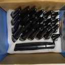 24PCS 14x2 Black Cone/Conical Bulge Seat Wheel Spike Lug Nuts with 1 Socket Key Compatible with Expedition 2000-2018, F-150 1999-2014, Lobo 09-14, Mark LT 05-08, Navigator 2000-2014