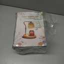 Candle Warmer Lamp with Timer Dimmable, Adjustable Wavy Amber Lamp Candle Warmer for Scented Candles, Housewarming Gift for Spring Home Decor, Women Mom Birthday Gifts with Charming Box & 2 Bulbs