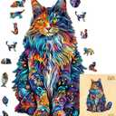 Wooden Puzzles for Adults, Cat Puzzles, Wooden Jigsaw Puzzles for Adults, 220 Pieces Wood Puzzles Adult, Unique Animal Shape Wood Puzzle, Creative Puzzle Gifts for Family Friend(13.3 * 10.4in)