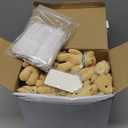 Wettarn 50 Sets Small Tiny Plush Bear Bulk 4.72 Inch Mini Stuffed Animals Small Bear Party Favors with Thank You Tags and Mesh Bags for DIY Keychain Birthday(Brown)