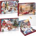 12 Sets Empty Advent Calendars to Fill 24 Days Christmas DIY Advent Calendar 2026 Boxes Xmas Countdown Ornament Bulk Gifts for Adults Family Friends, 13" x 9" x 1.6"(Santa Claus)