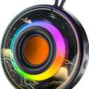 Portable Bluetooth Speaker, Shower Speaker with RGB Lights, HiFi Audio, IPX7 Waterproof, Bluetooth 5.4, Extended Playtime, TF Card Support, Wireless Speakers for Home, Party, Camping, Beach, Travel (Black)