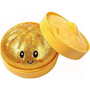 Glitter Dumpling, Glitter Dumplings with Box, Dumplings Sensory Squeeze Toy for Stress Relief, Colorful Dumpling Fidget Sensory Toy, Soft Squeeze Decompression Dough for Anxiety Relief Fidget (N#)