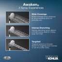 KOHLER 98361-G-BN Awaken G90 Multi-Function Handshower Kit, Handheld Shower Head with 24" Slidebar and 60" Hose, Vibrant Brushed Nickel