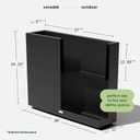 Veradek Block Series Span Plastic Planter - Tall Rectangular Planter for Indoor or Outdoor Patio/Porch | Durable All-Weather with Removable Insert Bucket | Modern Design for Plants, Flowers, Garden
