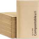 8.5x12 100% Biodegradable Brown Kraft Bubble Mailers,25 Count #2 Compostable Padded Packaging Wrap Envelopes Pouches Eco Friendly Self Seal Bags