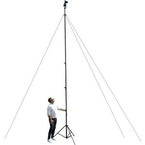 Glide Gear TST 20 Sky High 20' Tall Video Camera Tripod Stand – Air-Cushioned Telescoping Sections, Supports Up to 8 lbs – Ideal for Overhead Shots in Film & Photo - Stabilization Kit Included