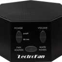 Adaptive Sound Technologies LectroFan Classic White Noise Machine - Compact Sleep Sound Machine for Bedroom, Travel, Study and More - 20 Non-Looping Fan & White Noise Variations - Black