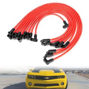 10.5mm High Performance Spark Plug Wire Set Fit for HEI BBC SBC 350 454 383 Electronic by Lucky Seven