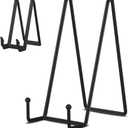 IBosins 4 Pack 8 Inch Plate Holder Display Stands, Large Metal Black Frame Stand for Picture, Book, Photo Easel, Creation, Collectibles