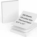FungLam Thermal Printer Paper 8.5 x 11 Inch, 200 Sheets US Letter Size Thermal Paper, Folded, Continuous, Perforated, Compatible with A4 Portable Thermal Printer