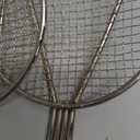 Baderke 2 Pcs 16 Inch Stainless Steel Skimmer Round Plated Wire Strainer Fryer Spoon Mesh Stirring with Long Handle for Kitchen Fried Food Cooking Straining Frying