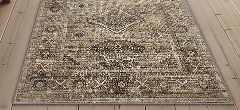 BEIMO 2x3 Rugs for Entryway, 2x3 Area Rugs Non Slip for Bedroom ，Machine Washable Ultra-Thin Print Boho Vintage Aesthetic Carpet, Low Pile Mat with Non Slip Rubber Backing, Distressed 