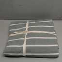 JELLYMONI Cotton Duvet Cover Queen Size - Green Striped Comforter Cover with Button 100% Washed Cotton 3PCS Breathable Soft Solid Bedding Set Duvet Cover 90×90in & 2 Pillowcases (NO Comforter)