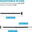 RV Slideout Lock (25''-47'' Adjustable) – Universal Slidelock Bar to Prevent Rattling & Stabilize Slide-Outs During Transit – Heavy Duty Chrome Carbon Steel