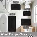 BEQHAUSE Bathroom Rugs Nonslip Bath Mat Soft & Absorbent Shaggy Bathroom Mats for Bathrooms Machine Washable Bath Rug for Shower Sink and Bathtub, Black, 16"x24"