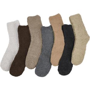 Chalier Womens Winter Fuzzy Socks Cozy Fluffy Sock Warm Fuzzy Christmas Socks for Women (Navy)