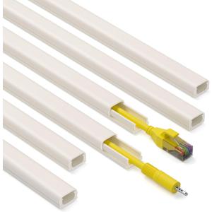 ZhiYo 85in Cord Covers for Wires on Wall, 1 Mini Cord Hider Wall, Self-Adhesive Wire Covers for Cords, Paintable TV Cable Hider Cable Management Kit, 6X L14.2in, W0.46in H0.3in, CMR05 Beige