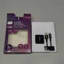 Philips USB Wall Charging Kit, 12W USB A to C Charger Block with 6ft Braided Cord Foldable Plug DLP6212C/37