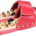 Reflexology Foot Massager Slipper Acupuncture Massage Sandals with Natural Stones Acupoint Massage Shiatsu for Foot Pain Relief Suit for Men and Women (M)