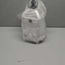 17"  Vintage Distressed White Metal Lantern, Glass Paneled Hanging Candle Lantern, Rustic Farmhouse Decor for Indoor & Outdoor Patio, Garden, Wedding & Entryway Display