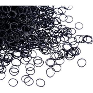 black Elastic Hair Bands，BEBEEPOO 100pcs Mini Hair Rubber Bands with a Box, Soft Hair Elastics Ties Bands - STRONG - REUSEABLE (100pcs black)