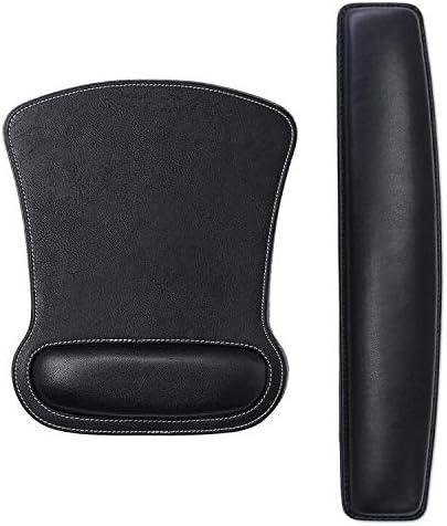 RICHEN Keyboard Wrist Rest Pad and Mouse Wrist Rest Support Mouse Pad Set,Sturdy & Comfortable & Lightweight for Easy Typing & Pain Relief-Ergonomic Support (Black)