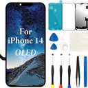 OLED for iPhone 14 Screen Replacement 6.1 inch 3D Touch LCD Display Digitizer Full Assembly with Repair Tools A2882 A2649 A2881 A2884 A2883