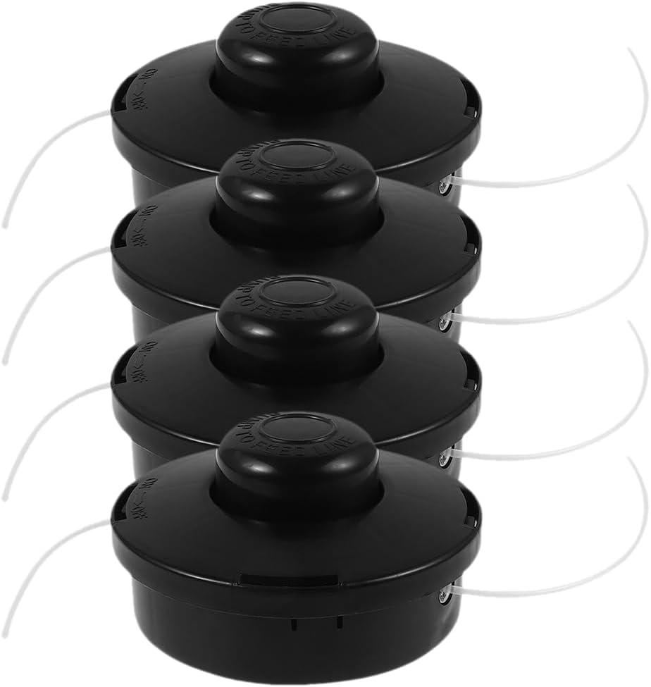 Grass Head for Wild Badger Weed Eater: 4PCS Plastic Trimmer Cutter Head- Universal Trimmer Head Replacement Grass Cutter Trimmer Head Trimming Head Garden Edging Black