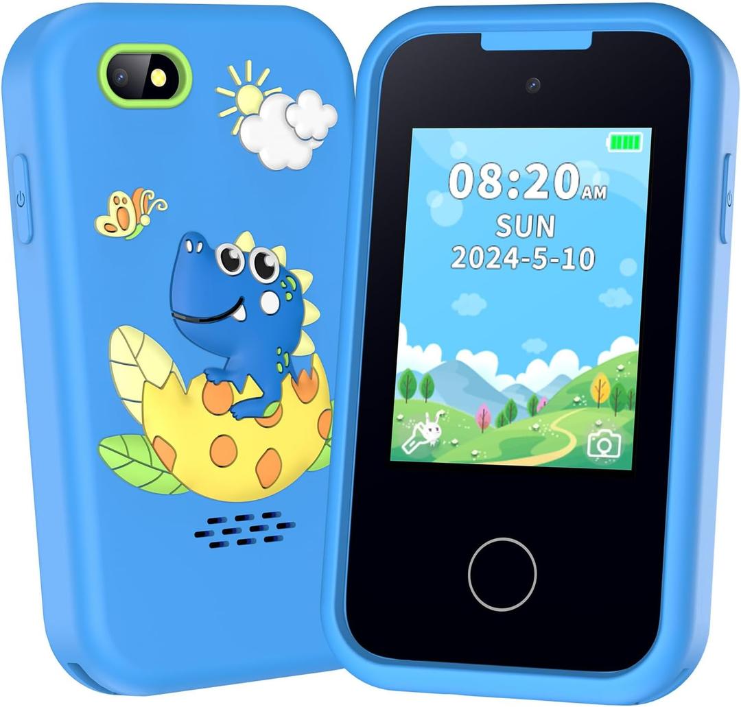 KAKTIN Kids Phone for Boy, Toddler Toy Phone Birthday Gifts Toys for 3 4 5 6 7 8 Years Old Kids Camera