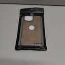 Casus Designed for iPhone 14 Pro Max Case Vegan Leather Slim Logo View Classic Luxury Elegant Thin Protective Cover (2022) 6.7" (Gray)