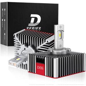 D5S LED Light Bulbs 38000LM +600% Brightness,120W High Power,6500K Cool White For 2016-18 Silverado,19-20 Chevy equinox, Plug and Play, Fog Light Bulbs, 2 Packs