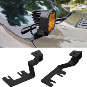 Ditch Light Brackets Hood Hinge Mount Compatible with Ford Ranger 2025 2024 2023, LED Pod Work Light Brackets Accessories