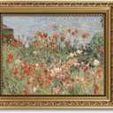 ARPEOTCY Vintage Gold Framed Wall Art, Retro Garden Shoals Sea Sky, 8x10 inch Small Canvas Prints Artwork with Antique Frame, Victorian Wall Paintings Decor for Living Room Bedroom Gallery Shelf