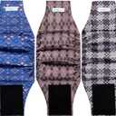 Langsprit Male Belly Bands for Dogs (Pack of 3) - High Absorbing Washable Dog Wraps - Reusable Diapers Plaid-1 M