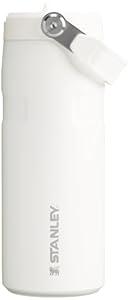 STANLEY IceFlow Flip Straw 2.0 Water Bottle 16 OZ | Built-In Straw with Larger Opening | Lightweight & Leak-Resistant | Insulated Stainless Steel | BPA-Free | Frost