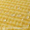 UGASA Outdoor Waterproof Pillow Covers Pack of 2 Weaving Texture Water Resistant Outside Decorative Pillow Cases for Patio Garden Porch Yard Bench Tent 12x20 Inch, Yellow