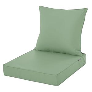 Comcaver Outdoor Cushions for Patio Furniture, Waterproof Fade and Tear Resistant Deep Seat and Backrest Cushion Set for Chair Couch Swing, 19×19  Inch, Sage Green, 1 Set