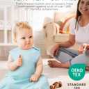 0.5 TOG Rayon from Bamboo Sleep Sack, 2-Way Zipper Dual Layers Baby Wearable Blanket for Infant/Toddler, Shower Gift (Pastel Blue)